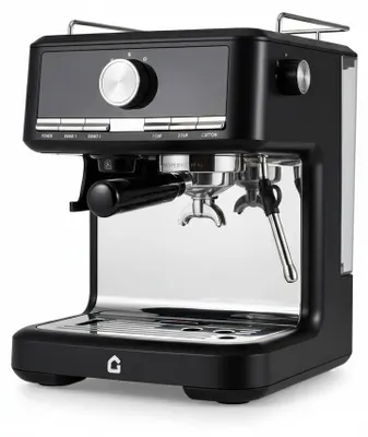 Zdjęcie produktu dla Ekspres do kawy - półautomatyczny - ciśnienie 15 barów - wbudowany młynek z 30 ustawieniami - spieniacz do mleka - do 11-16 filiżanek