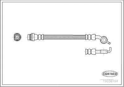Produktbild von CORTECO 19036194 Bremsschlauch für FORD S-MAX (WA6) GALAXY (WA6)