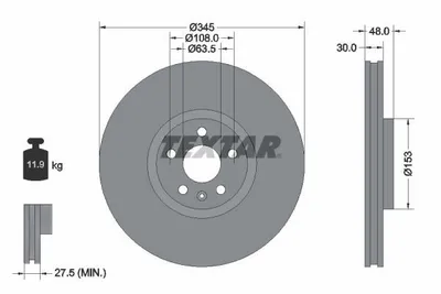 Zdjęcie produktu dla Tarcza Hamulcowa Volvo Przód S90/V90/Xc60/Xc90 2,0 14-