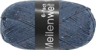 Produktbild von Lana Grossa - Meilenweit 6-fach 150g Tweed 9677 taubenblau