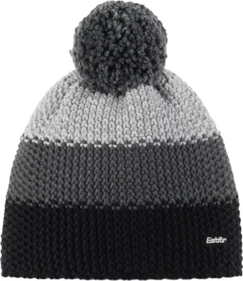 Produktbild von Eisbär Bommelmütze für Herren Star Pompon MÜ aus 50% Wolle, Größe:Einheitsgröße, Farbe:Schwarz-Grau