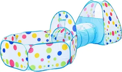 Productafbeelding van Baby speelplaats, 3-in-1 balseizoen, kruiptunnel, blauw