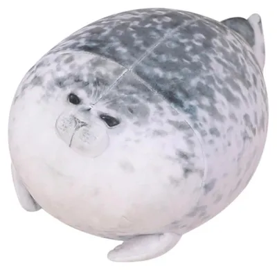 Immagine prodotto di Cuscino di peluche a forma di foca, disponibile nelle dimensioni 30/40/60 cm, morbido, soffice e imbottito, ideale per bambini