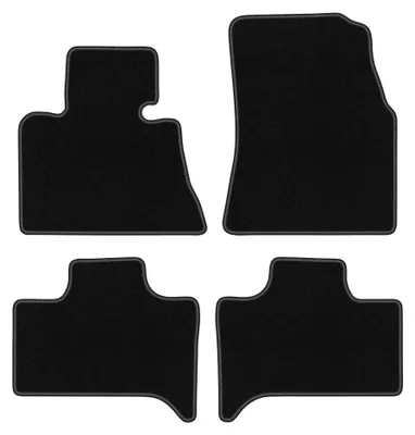 Zdjęcie produktu dla Dywaniki samochodowe welurowe BASIC do: BMW X5 E53 (1999-2006, 2WD) czarne, z mocowaniami
