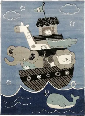Image de Tapis tissé pour enfants ETELDA avec motif animalier