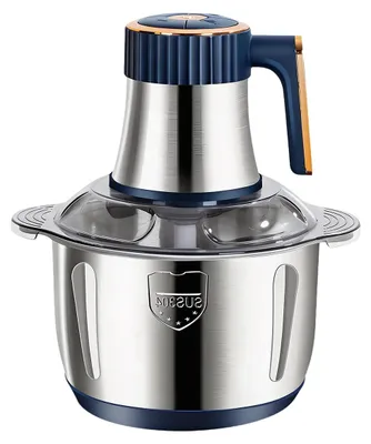 Produktbild von Multizerkleinerer elektrisch 5L, Edelstahl Fleischwolf, leistungsstark, 4 Klingen, 5 Stufen, für Gemüse, Fleisch, Obst, leicht zu reinigen