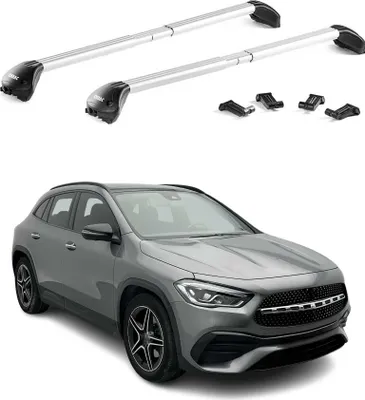 Image de Barres de toit transversales pour Mercedes GLA H247 2020-2025 Alu Gris 2x