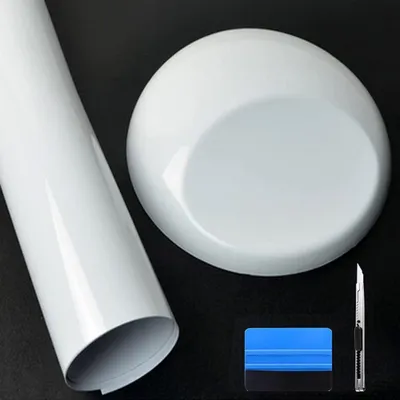 Image de Film adhésif vinyle blanc, dimensions 50 cm x 152 cm