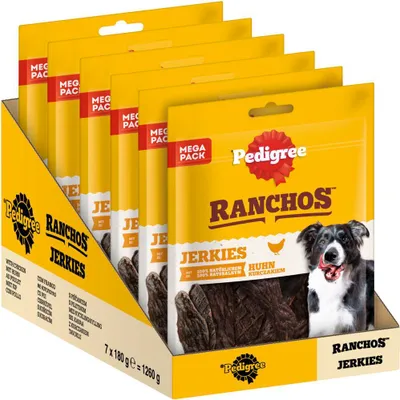 Produktbild von PEDIGREE® RANCHOS™ Jerkies Huhn 7 x 180g