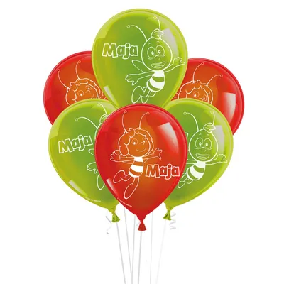 Produktbild von Biene Maja Latexballons Set 25 cm 10 Stk für Kindergeburtstag Motto-Party für Kindergeburtstag Naturfreunde