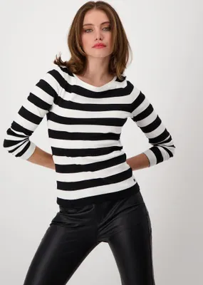 Produktbild von Pullover 997 schwarz Ringel Größe 38