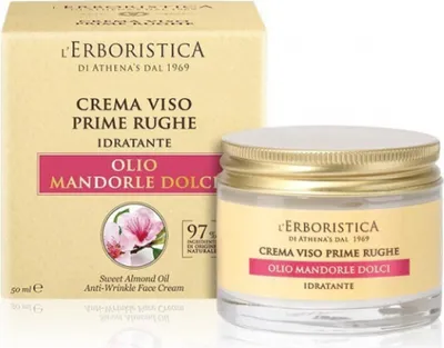 Produktbild von L'Erboristica Nawilżający krem do twarzy przeciwzmarszczkowy z olejkiem migdałowym, 50 ml
