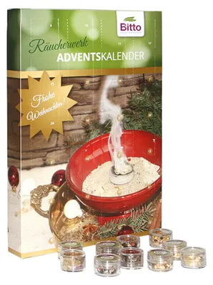 Produktbild von Bitto Adventskalender mit verschiedenen Räucherwerken, Rot