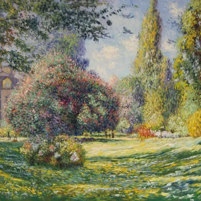 Produktbild von Claude Monet Kunstdruck Bild - Der Monceau-Park, 1876 (40 x 40 cm)