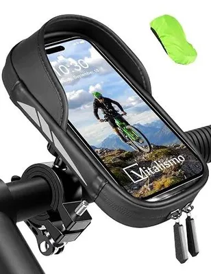 Zdjęcie produktu dla Uchwyt rowerowy na telefon wodoodporny uniwersalny do 7 cali