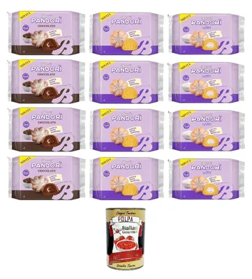 Produktbild von Bauli Testpaket Pandori' Classico,Cioccolato,Latte -Classic, Schokolade, weiches Milch-Pandoro-Gebäck,Spezialität des italienischen Gebäcks 4x150gr 8x178gr + Italian Gourmet polpa 400g