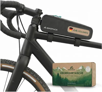 Immagine prodotto di Borsa per telaio della bicicletta, impermeabile, nera, per bici da corsa