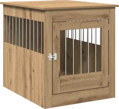 Produktbild von vidaXL Hundekäfig im Möbelstil Artisan-Eiche 64,5x80x71 cm