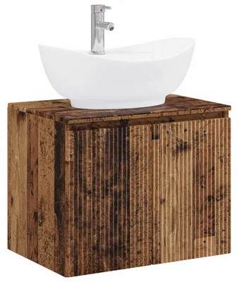 Productafbeelding van vidaXL Badkamerkastset, gerecycled hout, houtvezel