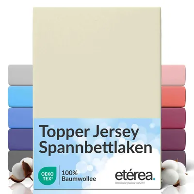 Produktbild von etérea Jersey Spannbettlaken Baumwolle 140x200 - 160x200 cm
