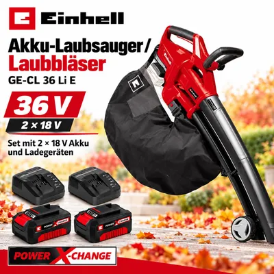 Produktbild von Einhell Akku-Laubsauger Laubbläser GE-CL 36 Li E-36V 2 x 18V Akku, Ladegerät