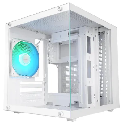Productafbeelding van Mars Gaming MC-CUBEW, Mini-tower, Wit, micro ATX, Mini-ITX, 29,2 mm, 27,6 mm, 28,7 mm