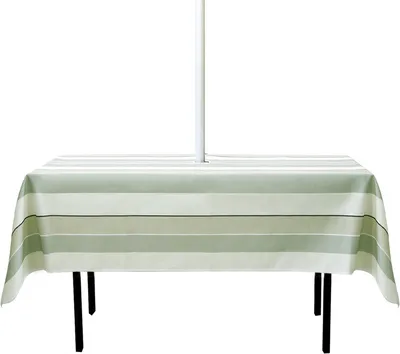 Obrázek produktu pro ele ELEOPTION Ubrus Square 152 * 152 cm s otvorem pro deštník a zipem pro terasu Zahradní párty BBQ Strip Printed