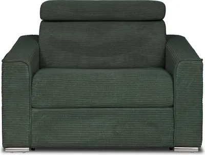 Produktbild von Schlafsessel Express - Cord-Velours Grün - Liegefläche 70 cm - Matratze 14 cm - VIZIR