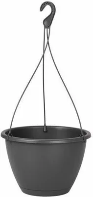 Image de Pot de fleurs suspendu ARTEVASI Algarve, 8L, 31 x 31 x 20,5 cm, Gris anthracite