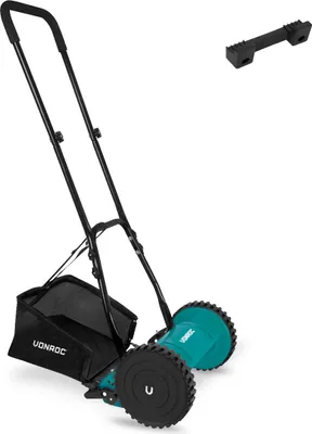 Produktbild von Vonroc Handrasenmäher - Rasenmäher manuell 30cm breit - Spindelmäher