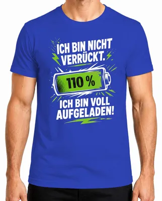 Productafbeelding van Ik ben niet gek, ik ben gewoon een statement. Sarcasme. Heren T-shirt, blauw, XXL