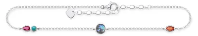 Produktbild von Thomas Sabo Damen Fußkettchen Farbige Steine 925 Sterling Silber AK0005-986-7-L27v
