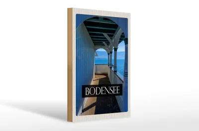 Produktbild von Holzschild Reise 20x30cm Bodensee Deutschland Aussicht See