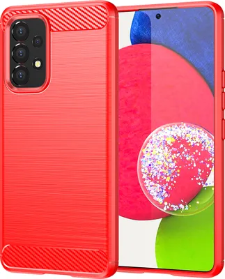 Produktbild von Galaxy A53 5G Hülle, Carbon-Faser TPU Silikon Stoßfest Schutzhülle für Samsung Galaxy A53 5G Blau