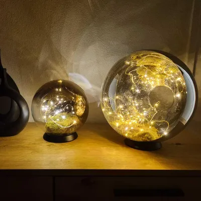 Produktbild von s.luce Orb LED-Dekolampe Glaskugel Ornament Tischlampe Tischleuchte Dekoleuchte