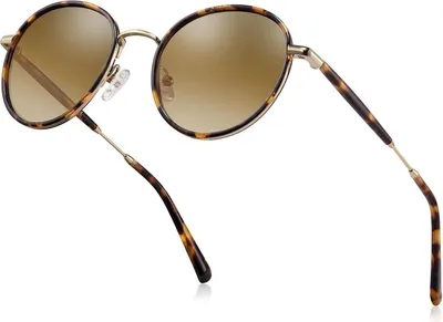 Zdjęcie produktu dla CARFIA Ladies Men Polarised Retro Sunglasses UV400 Round Glasses Golf Beach Driving