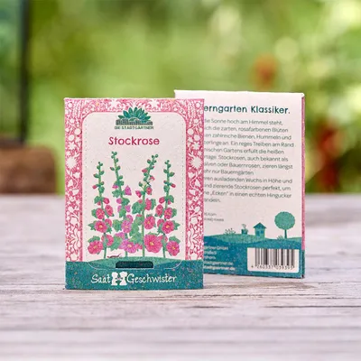 Image de Graines de rose trémière - Jardin de campagne - Un grand classique aux fleurs