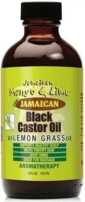 Zdjęcie produktu dla Jamaican Mango & Lime Black Castor Oil Lemongrass 4oz.