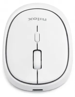 Produktbild von Nilox, Kabellose Maus Dual Mode Bluetooth 5.2 und 2.4 GHz, weiß