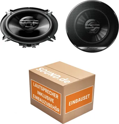 Produktbild von Lautsprecher Boxen Pioneer TS-G1320F - 13cm 2-Wege 130mm PKW Koaxiallautsprecher Auto Einbausatz - Einbauset passend für Audi A4 B5 - justSOUND