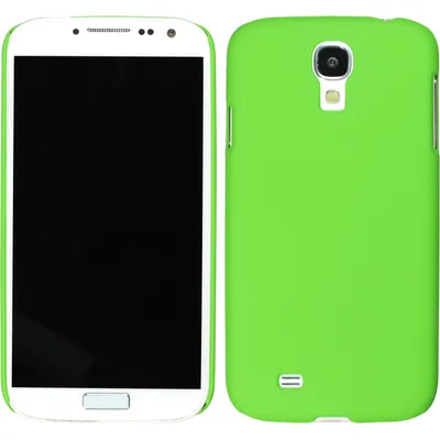 Produktbild von PhoneNatic Case kompatibel mit Samsung Galaxy S4 - Hülle grün gummiert Hard-case + 2 Schutzfolien