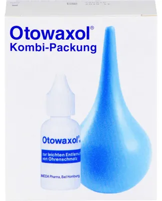 Produktbild von Otowaxol Kombi-Packung Lösung + Ohrenspritze gegen Ohrenschmalz, 10 ml Lösung