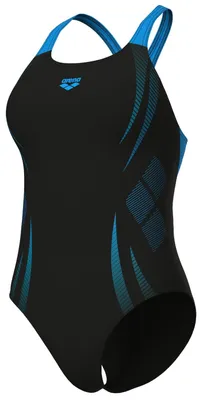 Produktbild von Arena Poseidonia Pro Back Badeanzug für Damen, Farbe:Schwarz-Blau, Größe:46