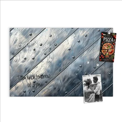 Produktbild von Magnettafel 60x40cm Pinnwand Whiteboard beschreibbar - Metallplatte