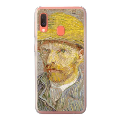 Produktbild von MuchoWow® Handyhülle Schutzhülle Hülle für Samsung Galaxy A20e Selbstbildnis mit Strohhut - Vincent van Gogh Silikon Softcase Handy Hülle - Abdeckung