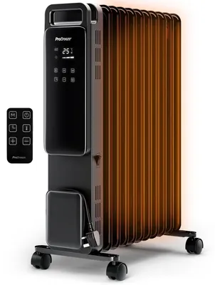 Produktbild von Pro Breeze OmniWarm Ölradiator 2500W mit 11 Lamellen, Heizung elektrisch - Ölradiator energiesparend, 3 Heizstufen, Einstellbares Thermostat, 24h Timer, Touch Display & Sicherheitsabschaltfunktion – S