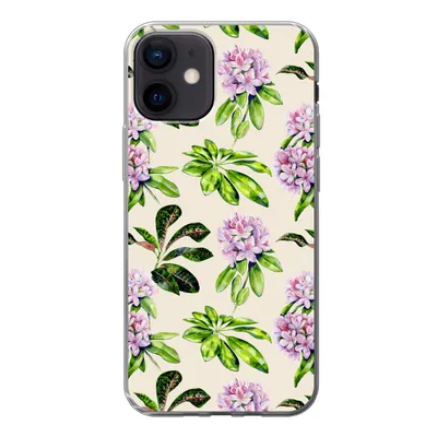 Produktbild von MuchoWow® Handyhülle Schutzhülle Hülle für iPhone 12 Hortensien - Pflanzen - Muster Silikon Softcase Handy Hülle - Schutzhülle
