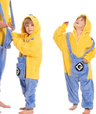 Immagine prodotto di Nikcorp Tuta Pigiama Donna Bambini Onesie Figura Giallo 115-225