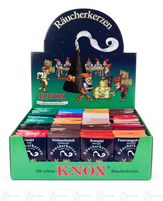 Produktbild von Zubehör Verkaufsdisplay KNOX Räucherkerzen, 100 Beutel à 5 Stück Breite x Höhe x Tiefe 30 cmx10 cmx32 cm NEU