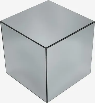 Produktbild von sweeek - Kubischer Tisch mit Spiegelglas, Sofaende, Beistelltisch, 30 cm - Transparent